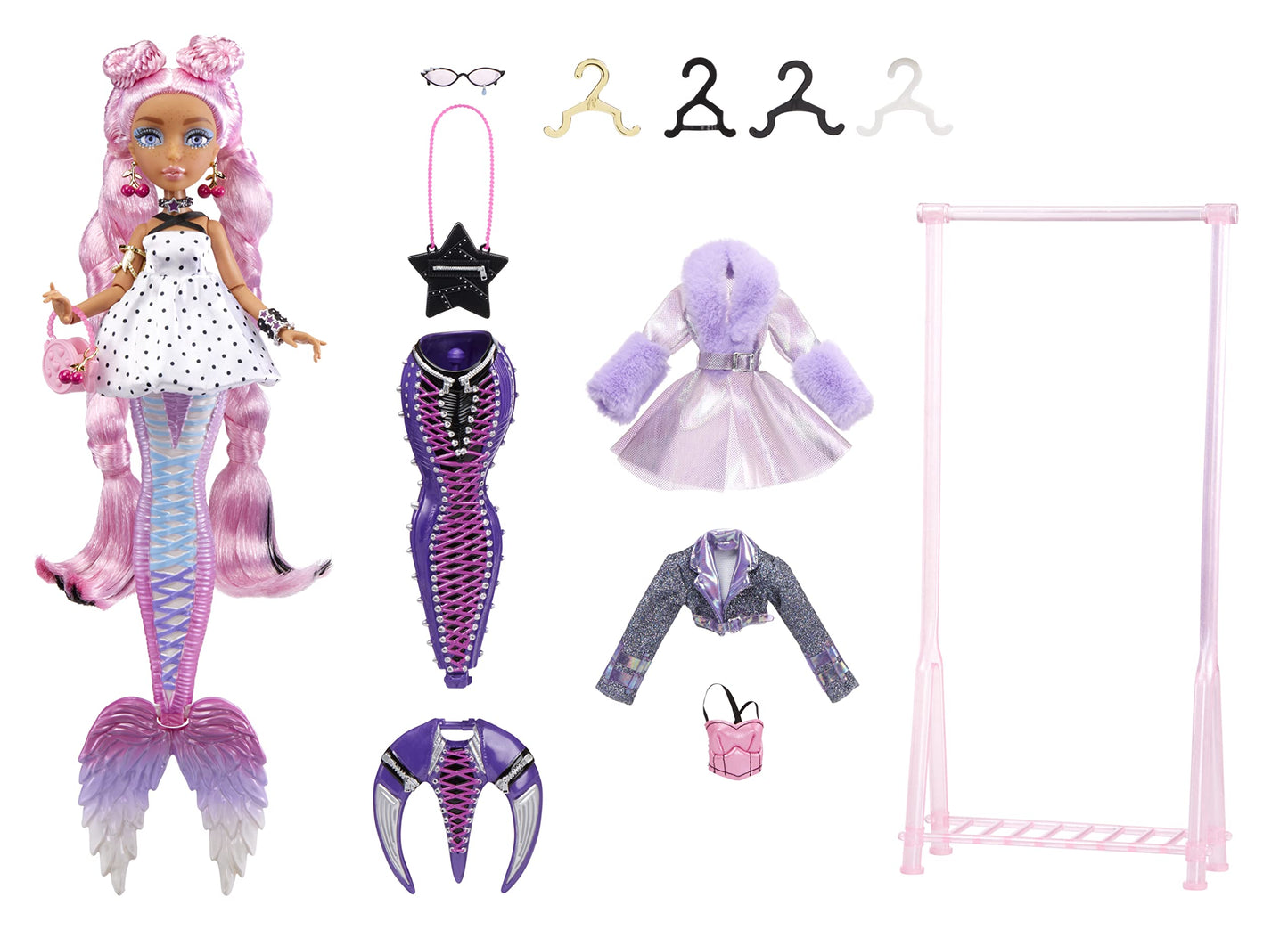 Mermaze Mermaidz™ Morra™ Customizable Fashion Doll With Mix & Match Tails, Color Change Fin And Makeup, Surprise Hair Color