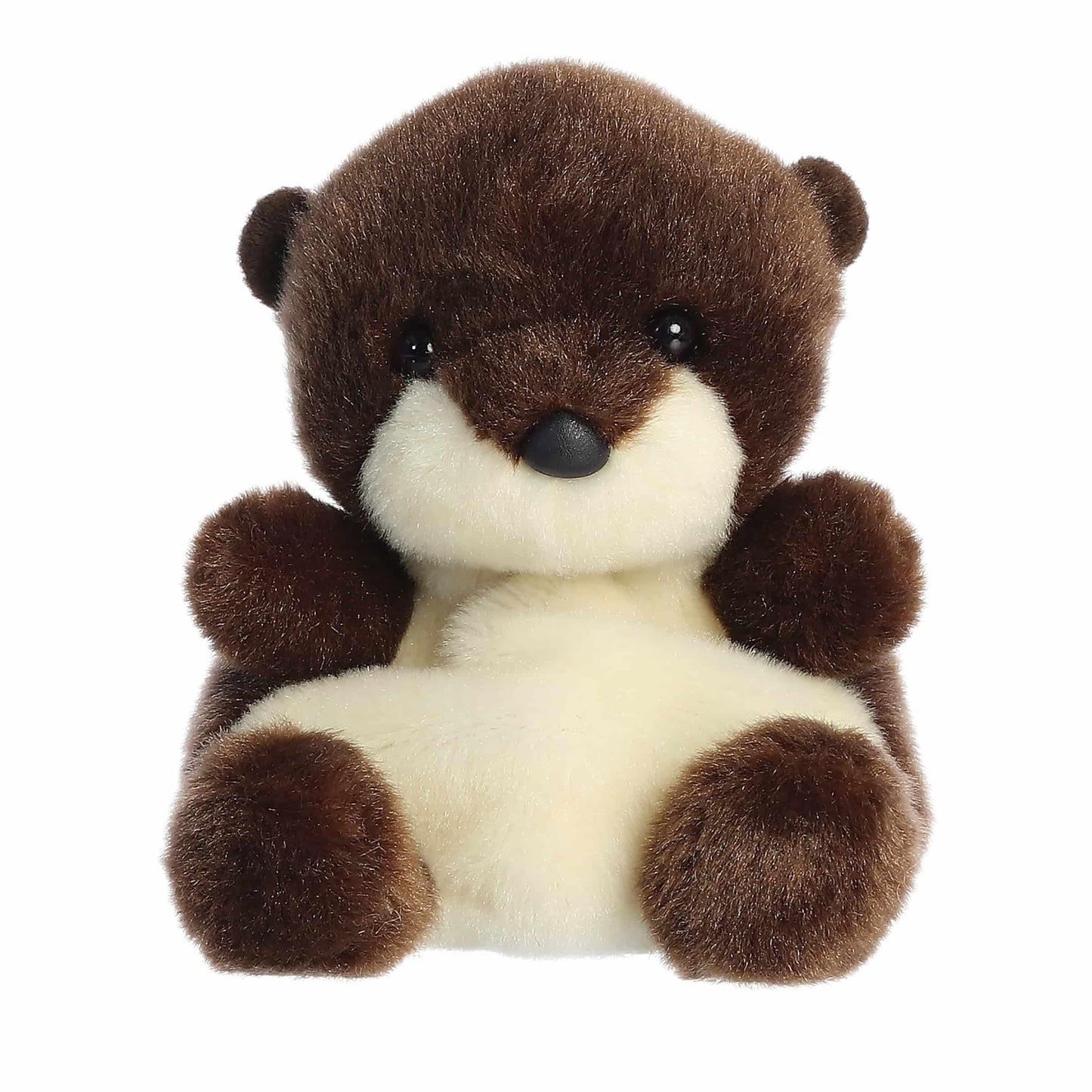 Aurora Adorable Palm Pals Elena River Otter Stuffed Animal - Fun Collectible Plush for Kids and mature-themed Collectors - Perfect for Decorating Rooms and Birthday Gifts - Brown 5 Inches