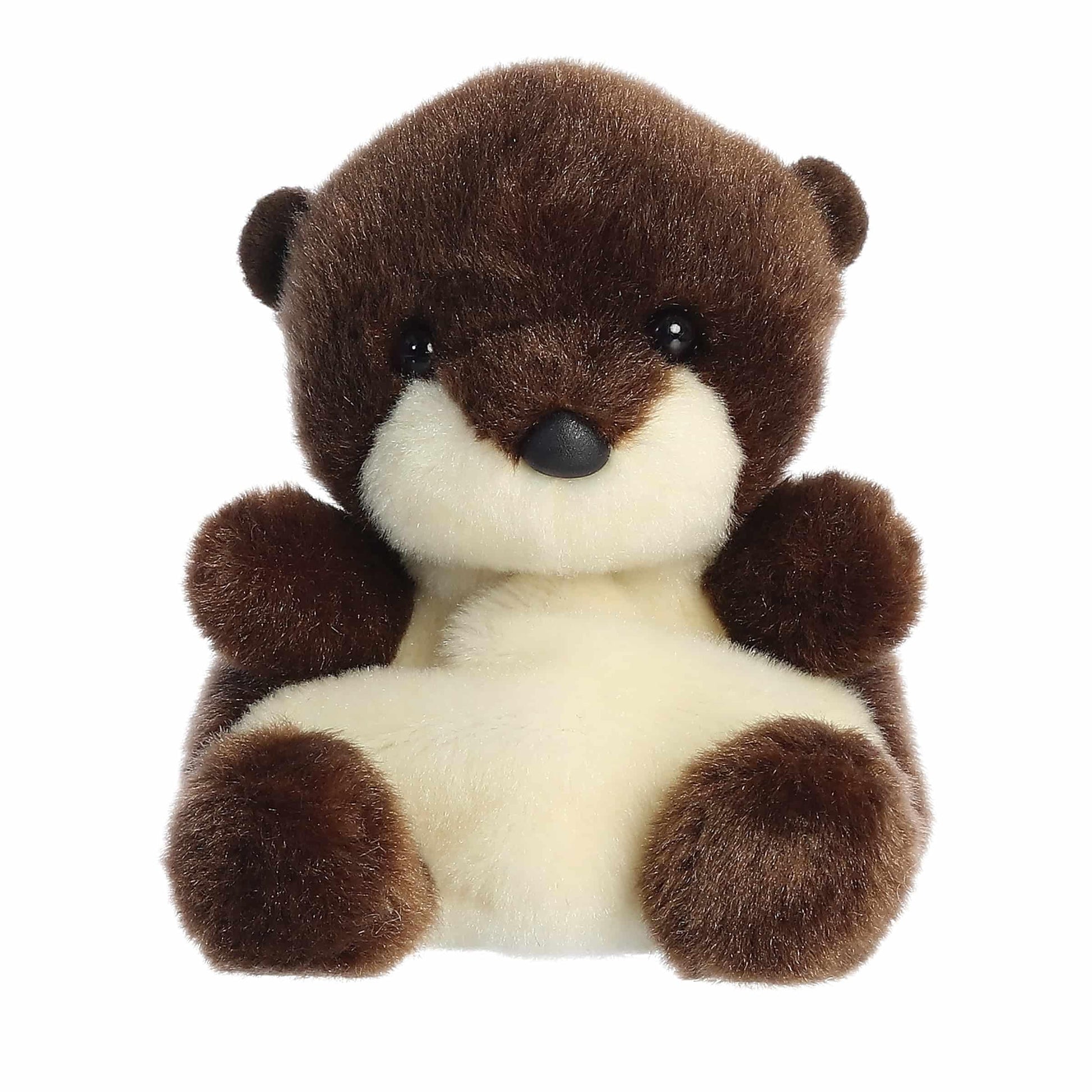 Aurora Adorable Palm Pals Elena River Otter Stuffed Animal - Fun Collectible Plush for Kids and mature-themed Collectors - Perfect for Decorating Rooms and Birthday Gifts - Brown 5 Inches