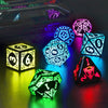 ZHOORQI LED DND Dice Set Rechargeable, Cool Light up Dice Wireless Charging for Dungeons and Dragons, Polyhedral Role Playing Di