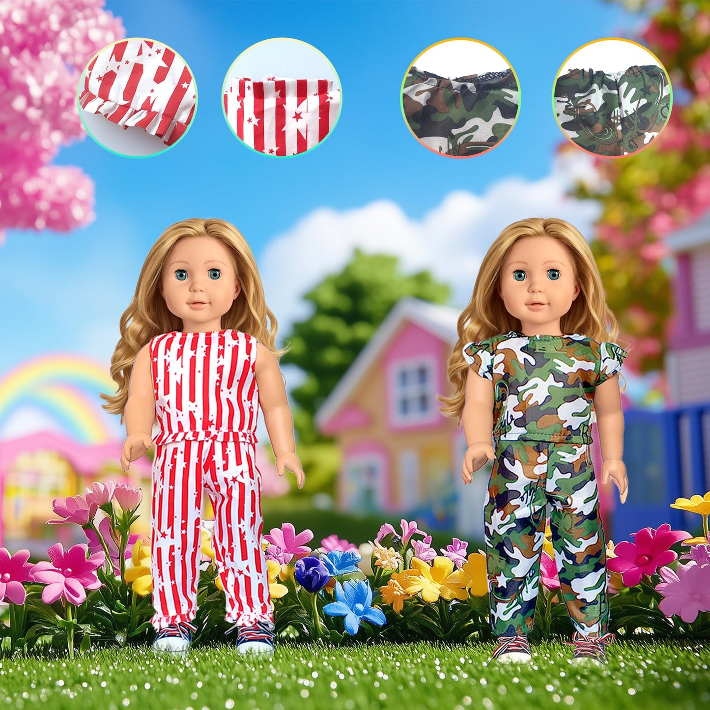 18 Inch Doll Clothes Accessories For Girl Doll Clothes(10 Set)