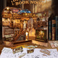 Quanquer Diy Book Nook Kit:Diy Dollhouse Booknook With Led Light - 3D Wooden Puzzle Miniature House Kits - Creative Diy Crafts For Adults - Bookshelf Insert Decor - Gifts Friends Festival(Museum)