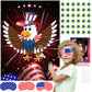 Astaron Pin The Star On The Eagle Patriotic Party Game 4Th Of July Independence Day Party Activities Game, Poster With 36 Stickers & 3 Blindfolds Independence Day Decor
