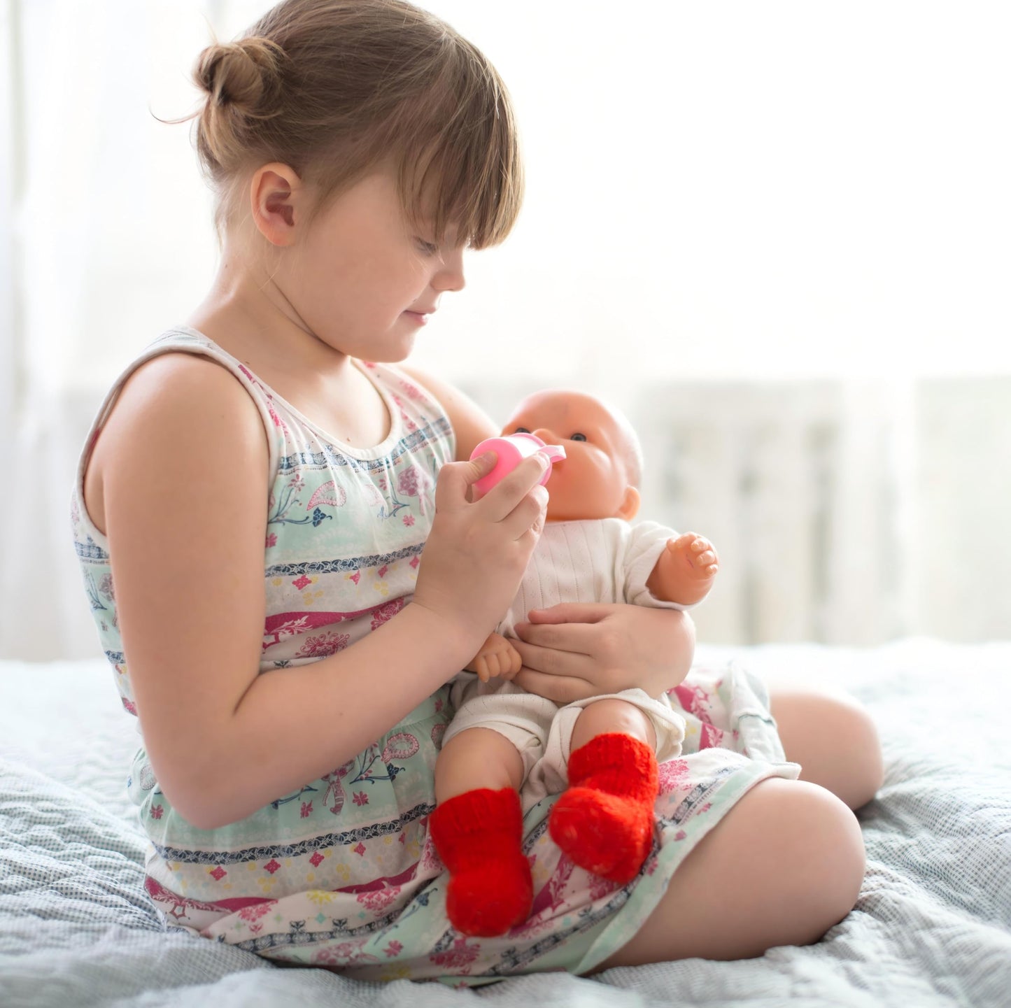 Pretendor Magic Disappearing Milk And Juice Bottle With Pacifier,6 Pieces Pretend Play Feeding Toy Set With Package, Baby Doll A