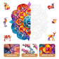 Wooden Puzzles For Adults, Mandala Evil Eye Jigsaw Puzzles, Medium,Unique Shape Adult Puzzles,Irregular Wood Puzzles Creative Gi