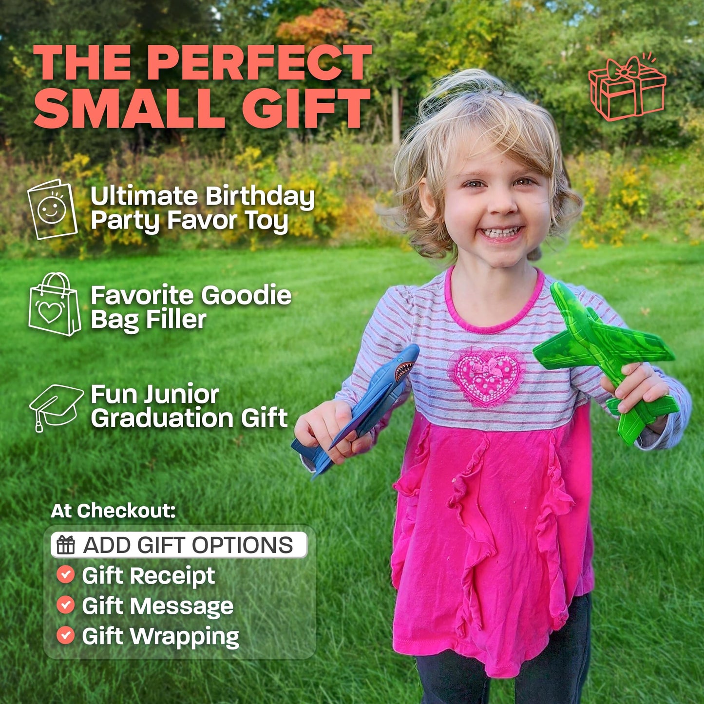 Airplane Toy Foam Glider Plane For Kids: Pool Toys & Coolest Gift For 7 Year Old Boys & Girls - Beach Toys Gift Ideas For All Ag