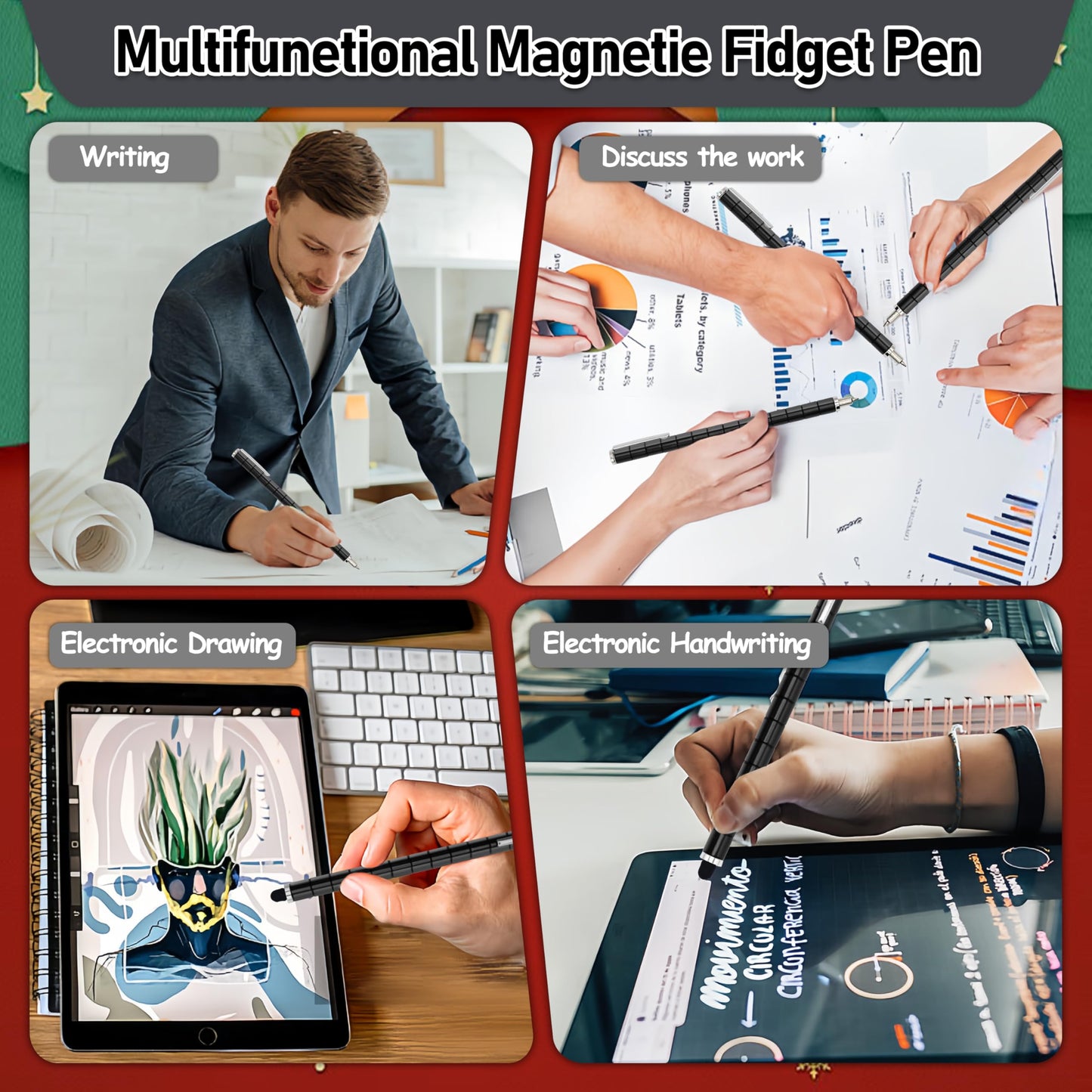 Magnetic Fidget Pen Toys For Adults Teens Cool Birthday Gifts For Young Men Unique Gifts For Teenage Boys Novelty Christmas Stoc