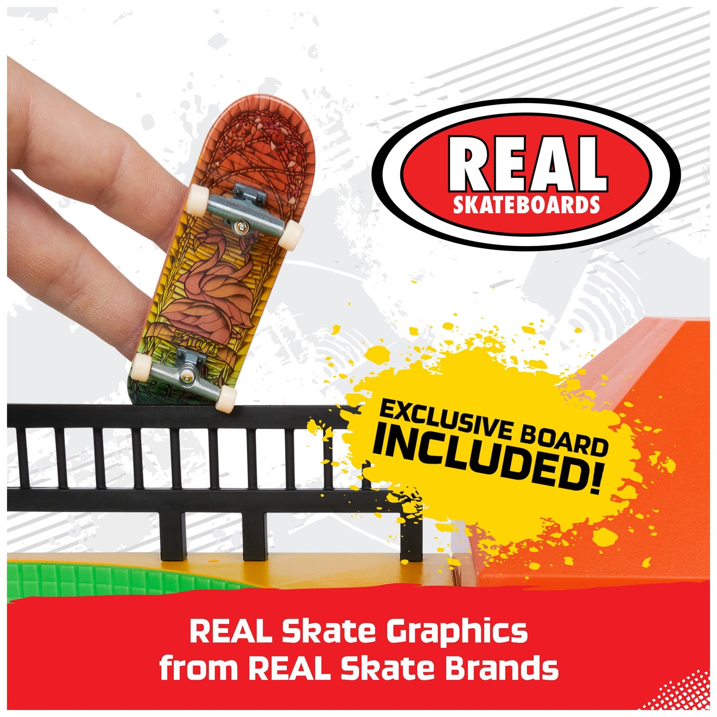TECH DECK Quarter Bowl Ruckus X-Connect Park Creator Ramp Set - Customizable Fingerboard Toy, Ages 6+, Plastic, Model 6070358