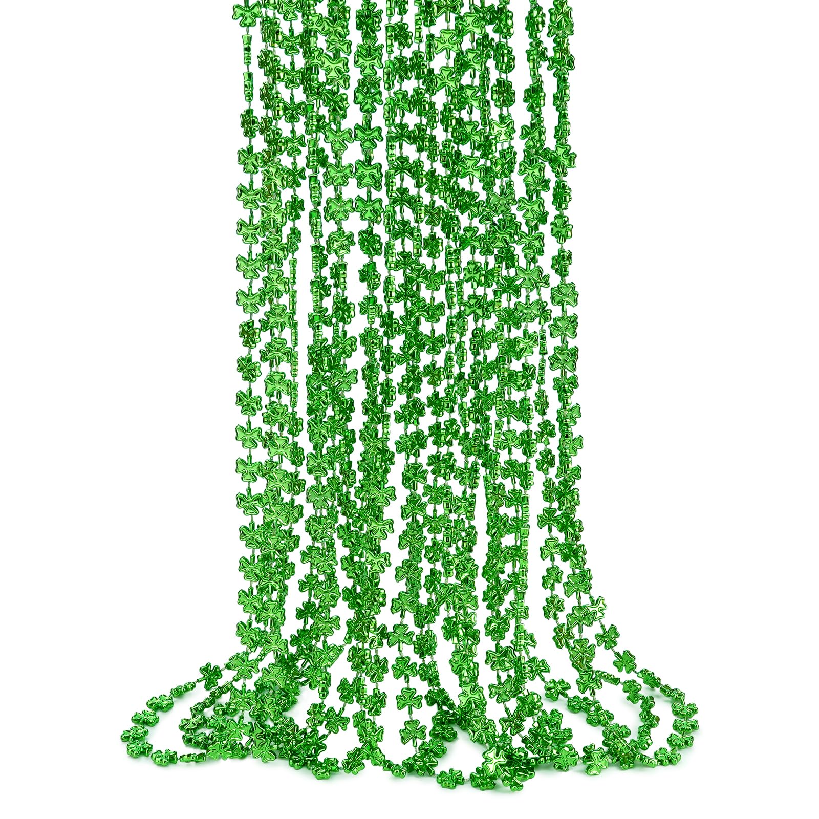 ZZYFGH Metallic Blue Bead Necklace Bulk, Mardi Gras Round Beaded Necklaces for Party Favors Costume Necklace (12 Pcs)