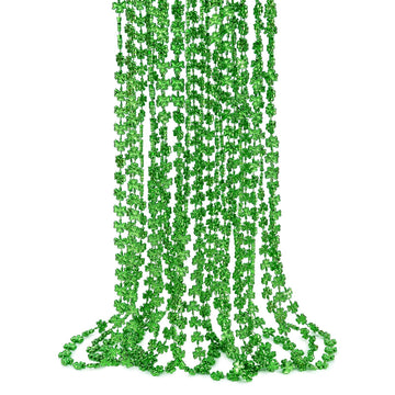 ZZYFGH Metallic Blue Bead Necklace Bulk, Mardi Gras Round Beaded Necklaces for Party Favors Costume Necklace (12 Pcs)