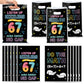 ArianQicult 6 7 Meme Party Favor Bag 50Pcs Funny 6 7 Birthday Goody Candy Treat Gift Bags, Six Seven Number Ice Cream Theme Part