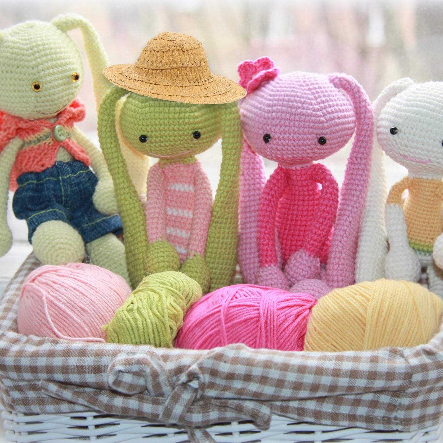 Logofun 12Pcs Miniature Woven Hats Simulated Mini Straw Hat Small Handcraft Top Hat Photo Props For Diy Crafts Dollhouse Doll Co