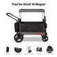 Radio Flyer Collapsible Folding Push And Pull Stroller Kids Wagon With Protective Canopy Cover And Travel Case For Ages 1 And Up, Black