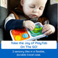 Fat Brain Toys PlayTab Go - Portable Sensory Activity Board, Blue/Green/Yellow, 9.25 x 3.25 x 0.75 inches, Ideal for Babies & Toddl