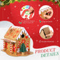 Sumind 3 Sets Christmas Gingerbread House Kit Small Xmas DIY Craft Kit Mini Christmas Cardboard Make-a-Gingerbread House Craft f