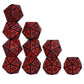 SmartDealsPro 10-Pack Retro 26mm Large 20 Sided Dice D20 Polyhedral Dice for DND RPG MTG Table Game(Retro Red)