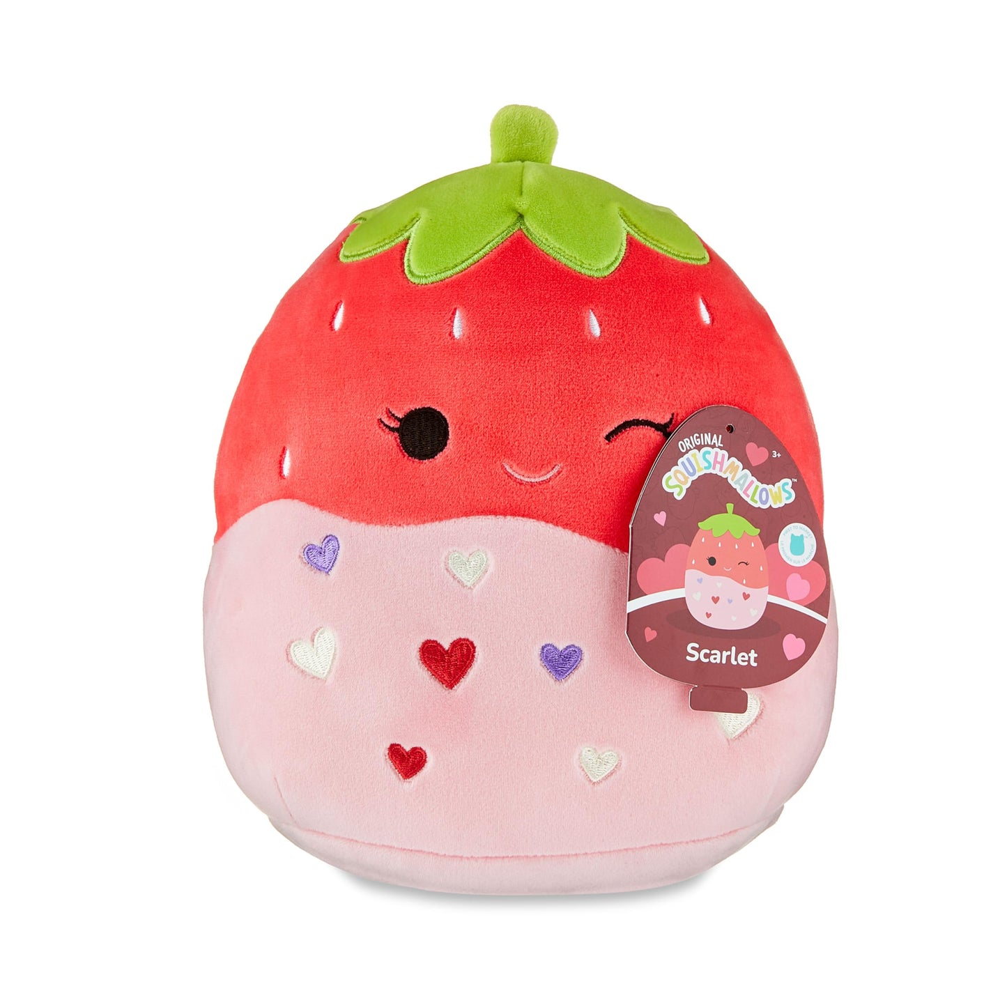 Squishmallows 8" Scarlet The Strawberry Plush - Soft & Squishy Red Stuffed Animal - Valentine's Day Gift for Kids & Collectors