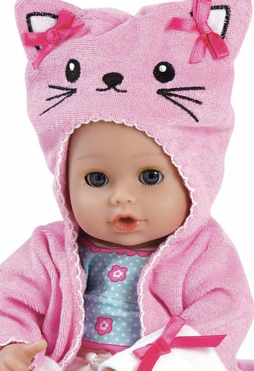 Adora Bath Time Baby Tots Collection  8.5 Baby Doll and Clothes Set  Made with Fresh Powder Scent  Machine Washable and limited availability QuickDri Vinyl Body  Birthday Gift For Ages 1+ - Kitty