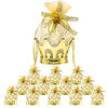 JC HUMMINGBIRD JCHB12 Pieces Fillable Gold Crown with Flower Pouch Party Favors