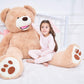 Ikasa Giant Teddy Bear Plush Toy Stuffed Animals (Brown, 63 Inches)