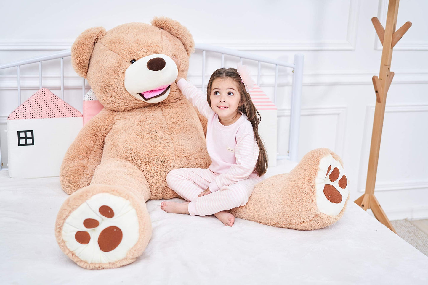 Ikasa Giant Teddy Bear Plush Toy Stuffed Animals (Brown, 63 Inches)