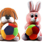 Babique Soft Toy Kids Animal Teddy Bear Birthday Gift Stuffed Soft Plush Toy Love 19 cm (Dog & Rabbit)