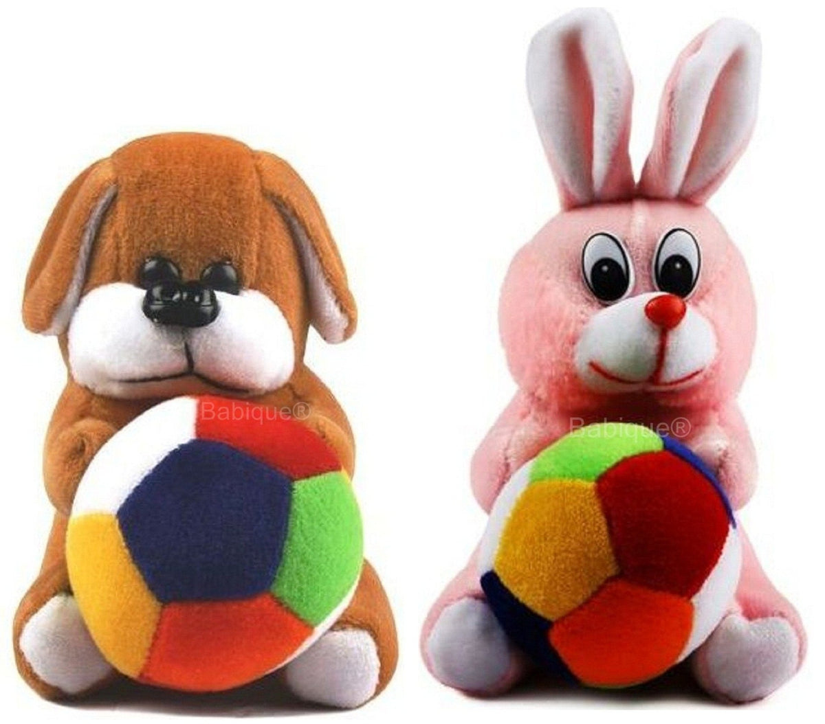 Babique Soft Toy Kids Animal Teddy Bear Birthday Gift Stuffed Soft Plush Toy Love 19 cm (Dog & Rabbit)