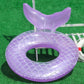 Inflatable Mermaid Pool Floats For Kids,Purple Mermaid Swimming Ring Tubes Children Pool Float For Outdoor Beach Swimming Pool P