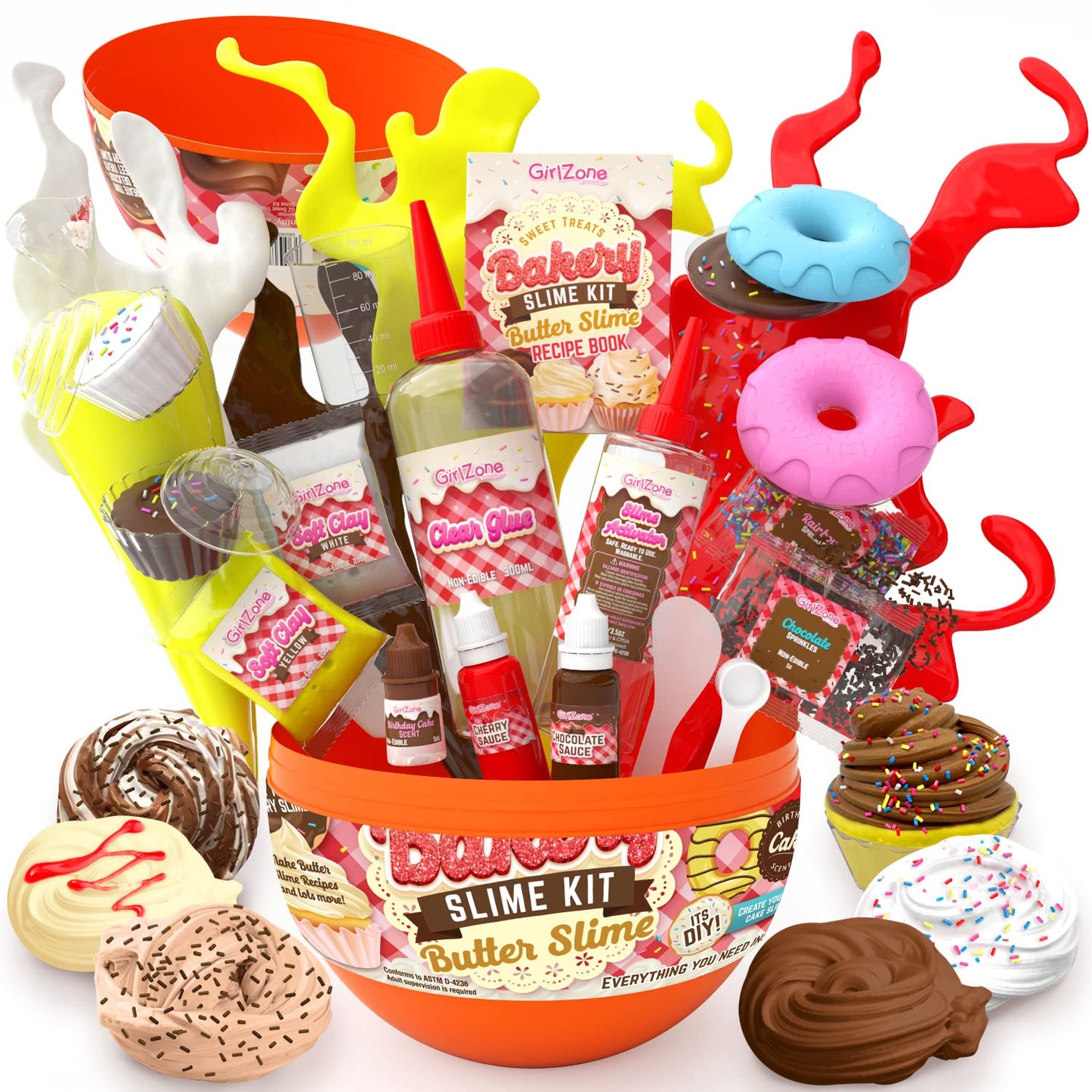 GirlZone Sweet Treats Butter Slime Bakery Kit, Make Sweet Treats Slime, Slime Butter & Cake Scented Slime, Fun Slime Making Kit 