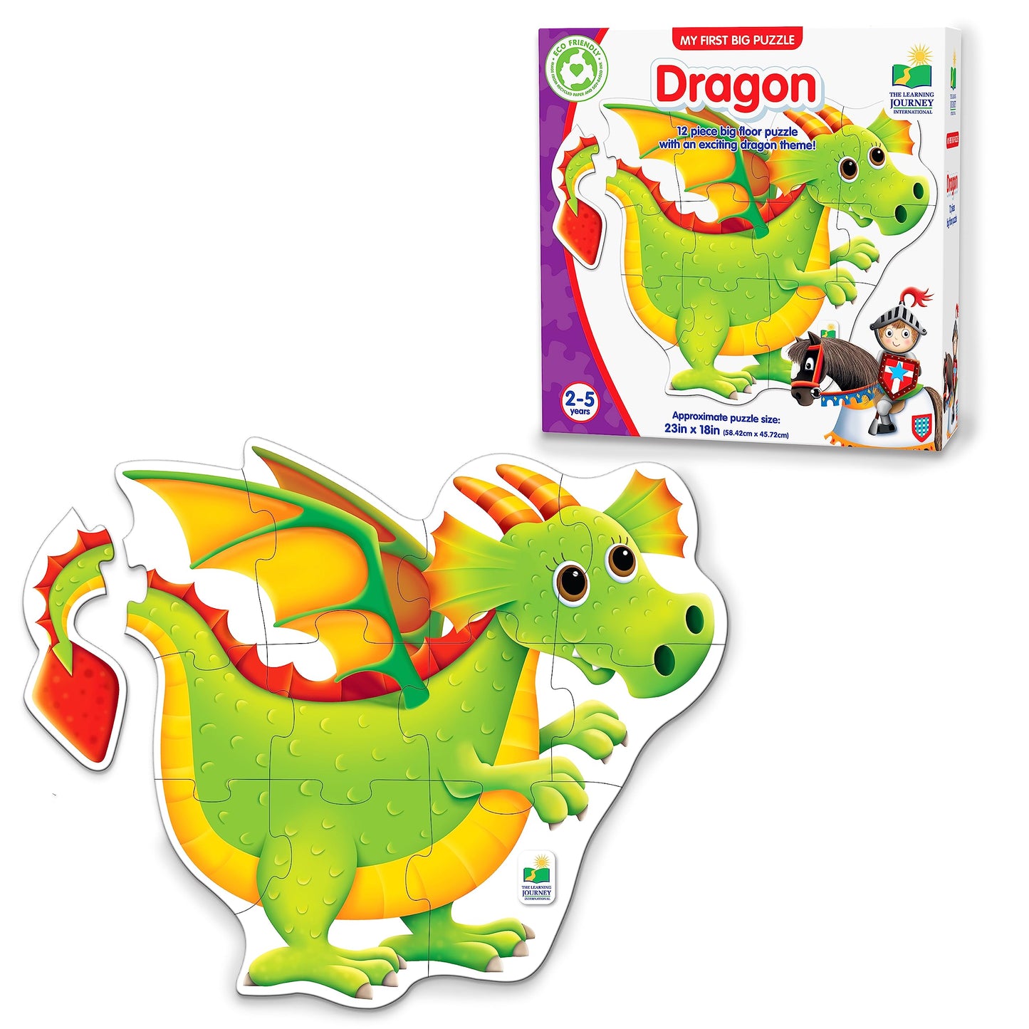 The Learning Journey - My First Big Floor Puzzle - Dragon - Dragon Puzzle for Kids - Toddler Games & Gifts for Boys & Girls Ages