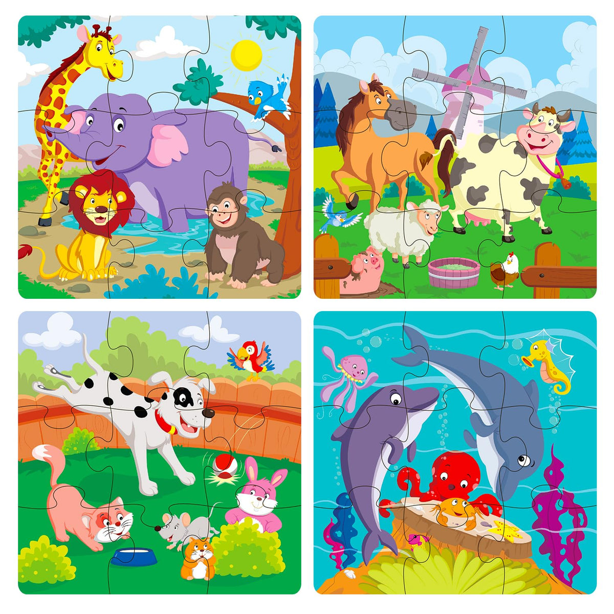 My First Jungle Puzzle For Kids | Jigsaw Puzzle Game Box | Educational Learning & Brain Development Activity | 3+ Years (Animal)