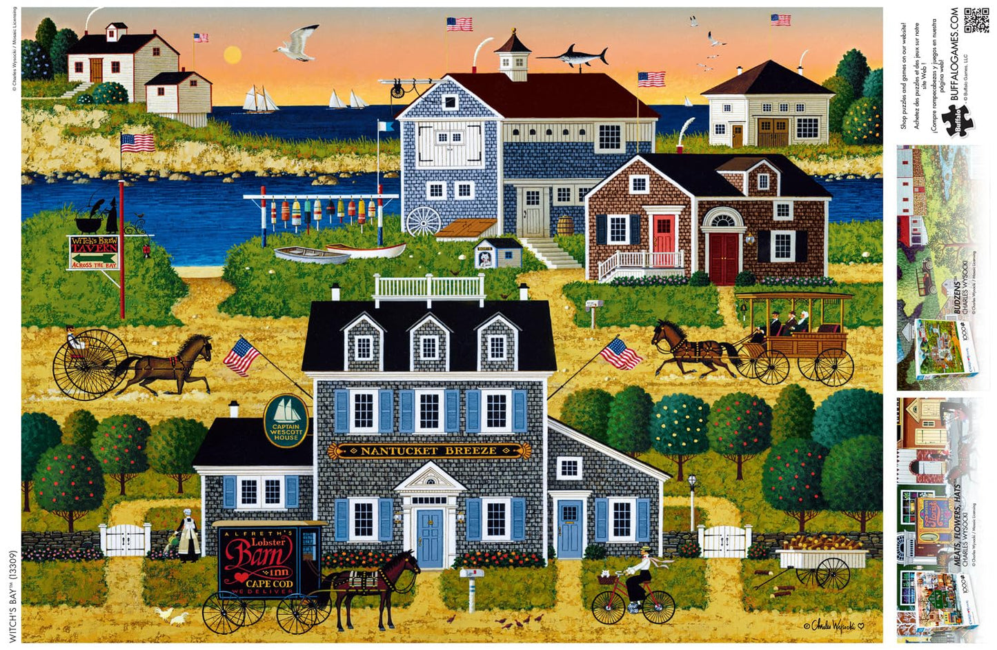 Buffalo Games - Charles Wysocki - Witch'S Bay - 1000 Piece Jigsaw Puzzle For Adults -Challenging Puzzle Perfect For Game Nights - Finished Size Is 26.75 X 19.75