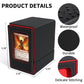 Voxor Mtg Commander Deck Box, Card Deck Box With Commander Display, Fits 100 Double-Sleeved Cards, 35Pt Card Holder & Dice Tray,