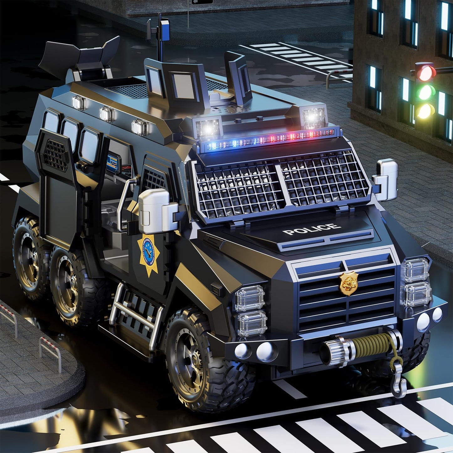 KukuFun Toddler Boy Toys for 1 2 3 4 5 Year Old Boys, Police Cars for Kids Ages 3-5, Police car with Sounds Light, 3 4 5 6 7 8 9