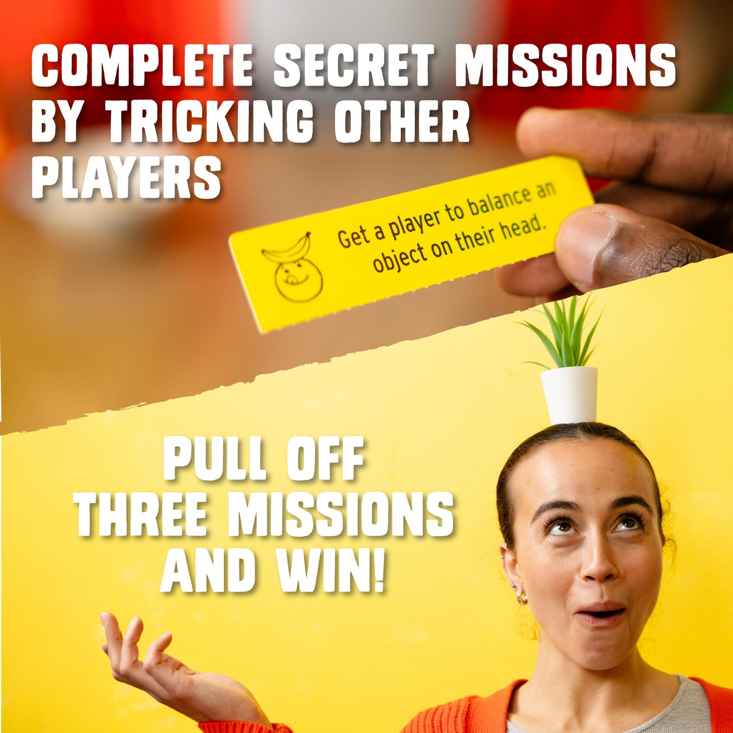 Big Potato Secret Missions Party Game - Indoor Edition, Multicolor, Cardstock, Model DGGIND01UNI-UK, Perfect for Adults & Family Fun