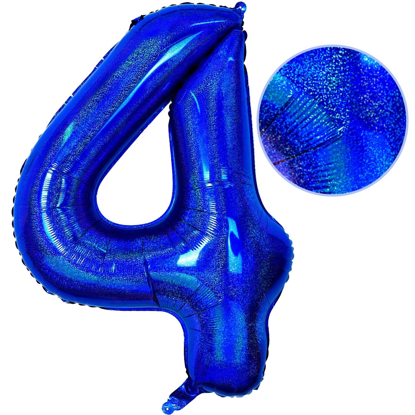 Number 4 Balloon 40 Inch, Dark Blue Big Number Balloon, Giant Foil 4 Balloons Number, Helium 4Th Birthday Balloons For Kids Boys