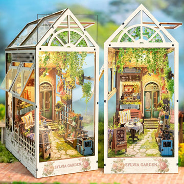Criolpo Diy Book Nook Kit - 3D Wooden Puzzle Miniature With Led Lights, Diy Doll House Book Nook Ideal For Bookshelf Decor And H