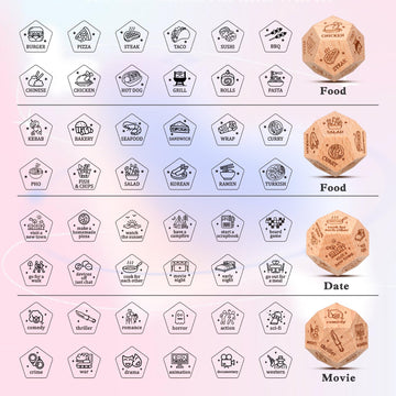 Stocking Stuffers For Women Men Adults, For Women Men, Anniversary Wood Decision Dice Gifts For Couples White Elephant Gifts Val