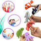 JUSTQUNSEEN 6pcs Finger Puppets Set, Cute Sea Animal Finger Puppet for Role-Playing Mini Hand Puppets Suitable for Kids,Sea Anim