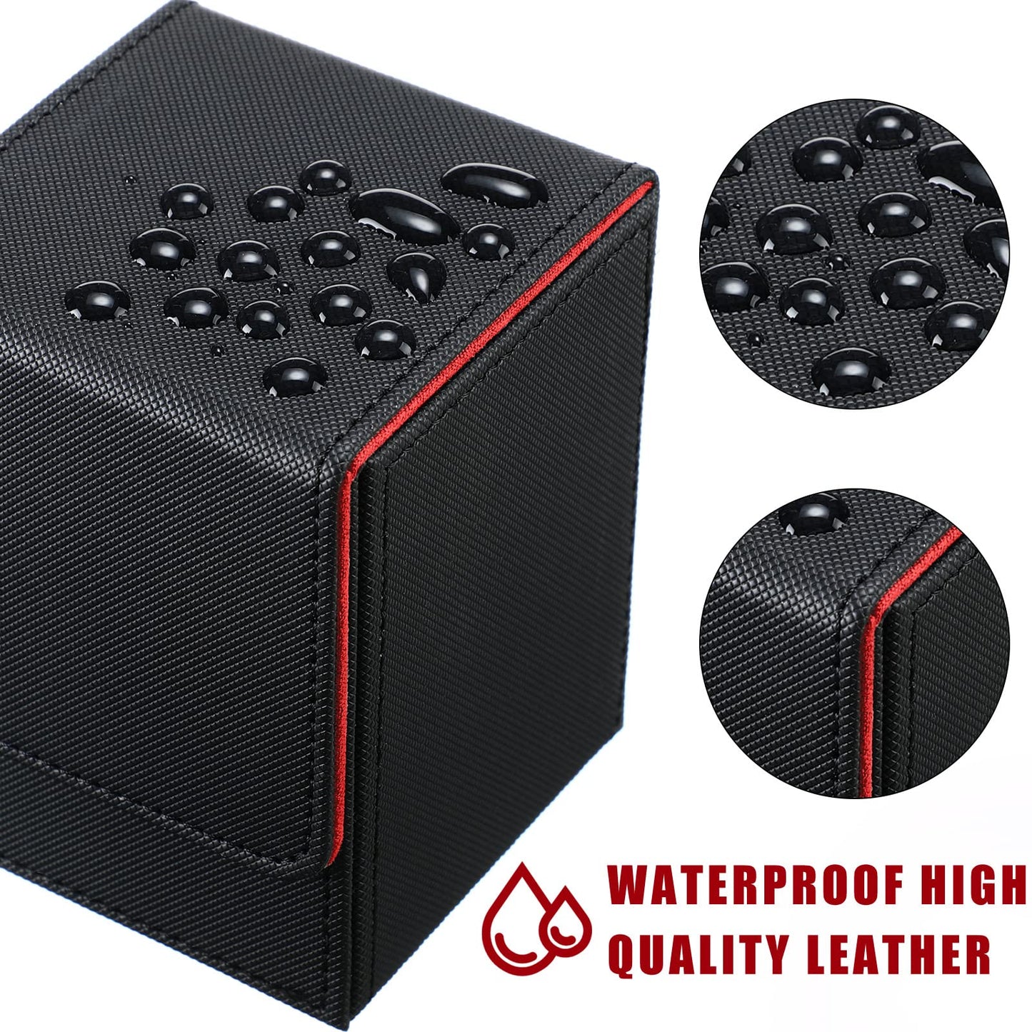 6 Pack Leather Deck Card Boxes 100+ Card Deck Game Box Magnetic Playing Card Deck Card Storage Box For 100 Plus Cards Compatible