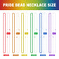 24PCS Pride Necklace Stuff, LGBTQ Beads Pride Accessories, 6 Kinds of Metallic Rainbow Beads Bulk, Gay Lesbian Pride Necklace fo