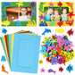 Marsui 232 Pieces Summer Ocean Beach DIY 5 x 7 Picture Frame Craft Kit 32 Summer Under The Sea Felt Photo Frames and 200 Foa