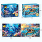 2 Pack Puzzles for mature-themeds 1000 Pieces-Sea Turtle & Dolphins Difficult Jigsaw Puzzles for mature-themeds Hard Jigsaw Puzzle Decorations DIY Leisure Game Toy Suitable Family Friends(27.5x20 inches)
