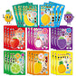 Kopokita 24 Sheets 8.3''  5.9'' Make Your Own Fruit Stickers For Toddlers Kids Party Favors, Make A Face Stickers For Kids Activ