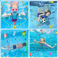 Gushu Diving Toys 15 Pcs Pool Toys For Kids Age 4-8 8-12 Water Swim Thru Rings With Buoys And Sandbags Underwater Training Progr