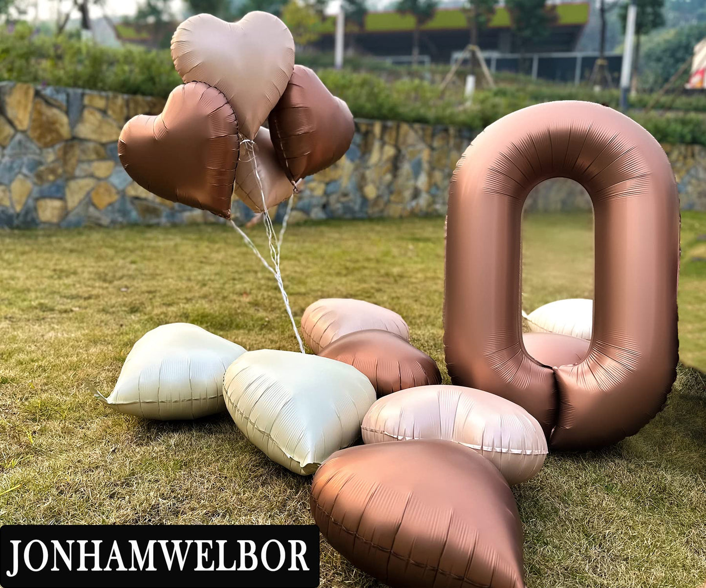 Jonhamwelbor 40 Inch Number 0 Balloon Large Size Foil Helium Big Number Balloon 0-9 Birthday Party Mylar Balloon Numbers Decor (