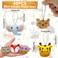 40 Pcs Mini Jungle Animal Plush Toys Set Cute Small Animal Stuffed Keychain For Party Favors Keychain Ornament For Goody Bag Easter Egg Stuffers Carnival Birthday Party Classroom Prizes 20 Styles
