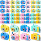 48 Pcs Valentines Day Kids Camera Toy Set Back to School Gifts Childrens Pretend Play Prop with Images in Viewfinder Mini Toy