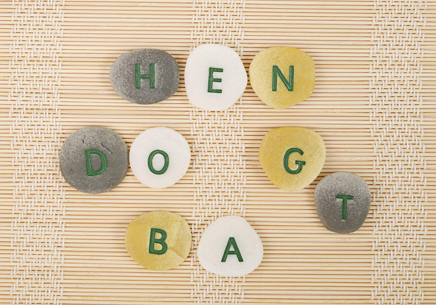 Yellow Door Yd-9 Uppercase Alphabet Learning Pebbles For Kids, Kindergarten Grade To 3 Grade, 5'' H, 3'' L, 3'' W