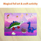 Skillmatics Foil Fun Dinosaurs Craft Kit - No Mess Art for Kids, Multi-Color, Ages 4-9, Model SKILL295FFWD